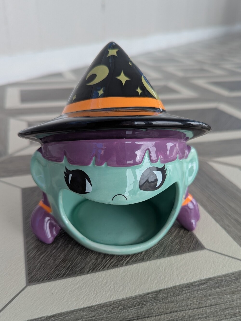 Halloween Witch Open Mouth Decorative Candy Dish
